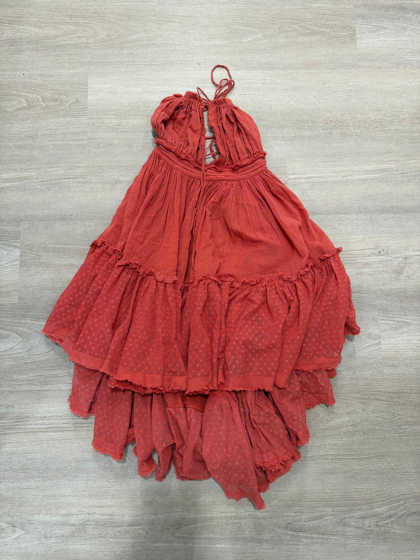 Size Small Free People Endless Summer “100 Degrees” Boho Mini Halter V-Neck Dress