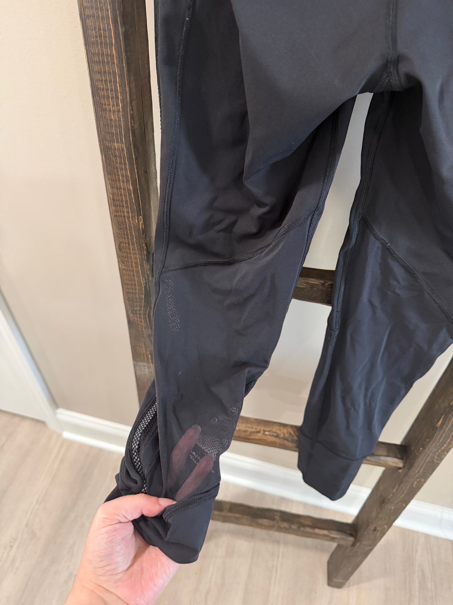 Size 8 Lululemon Mesh Accent High Rise Leggings