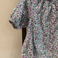 Size Small J Crew Floral Puff Sleeve Split Neck Top