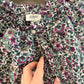 Size Small J Crew Floral Puff Sleeve Split Neck Top