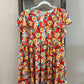 Umgee Floral Metallic Babydoll Dress