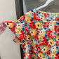Umgee Floral Metallic Babydoll Dress