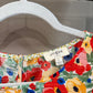 Umgee Floral Metallic Babydoll Dress