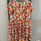 Umgee Floral Metallic Babydoll Dress