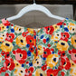 Umgee Floral Metallic Babydoll Dress