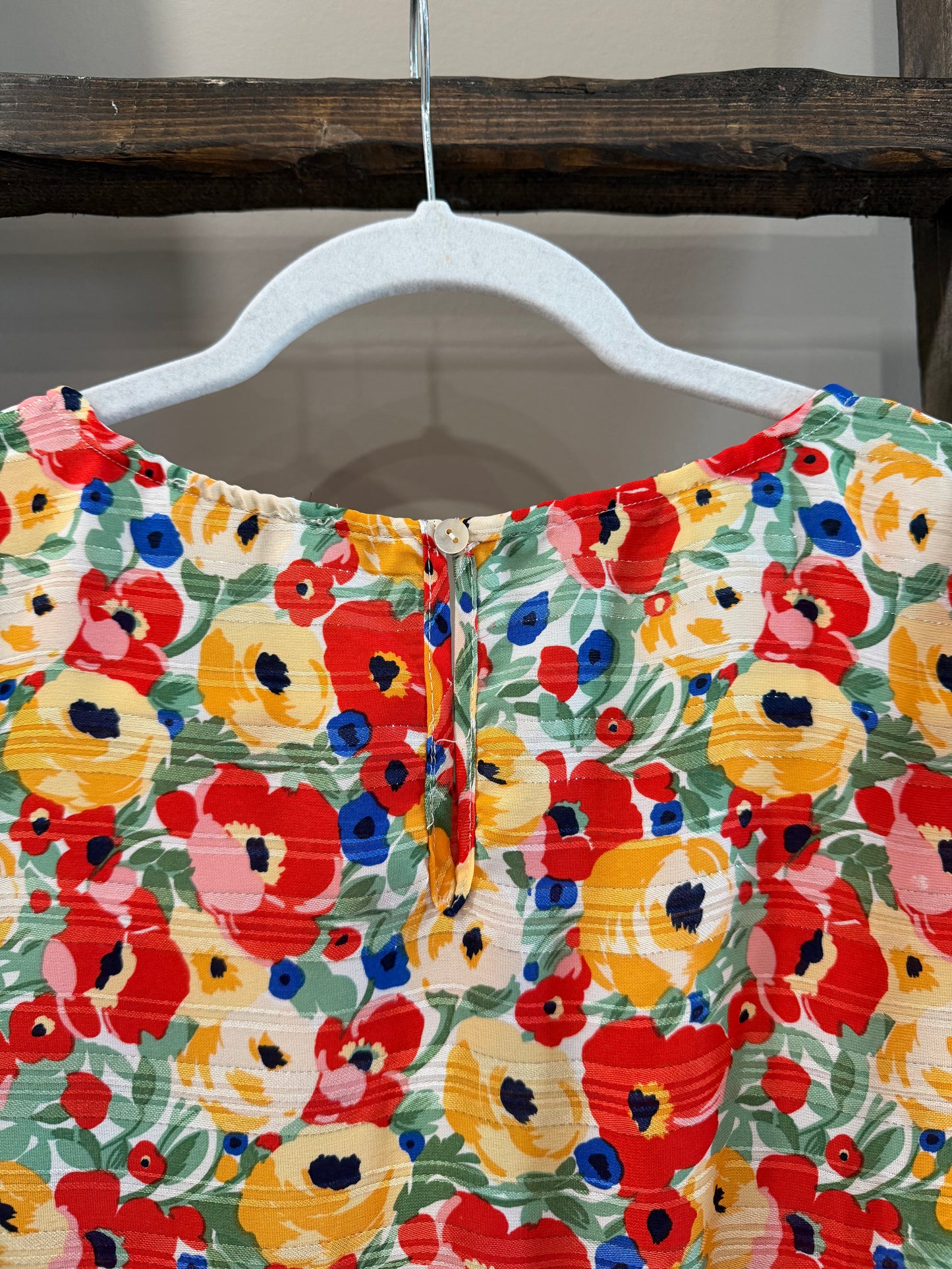 Umgee Floral Metallic Babydoll Dress