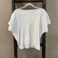 Size Medium Cyrus White Short Sleeve Sweater Top
