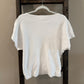 Size Medium Cyrus White Short Sleeve Sweater Top