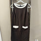 Size 6 Worth New York Brown & White Business Casual Dress