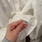 Size Medium Able Sarah Ruffle Pleated White Blouse