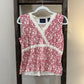 Size XL Crazy Horse Liz Claiborne Floral Lace Ruffle Trim Tank Top