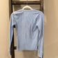 Size Medium Aerie Light Blue Ribbed Top