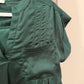 Size Small Entro Emerald Green Shift Dress With Front Pleated Pockets