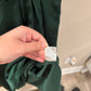 Size Small Entro Emerald Green Shift Dress With Front Pleated Pockets