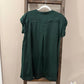 Size Small Entro Emerald Green Shift Dress With Front Pleated Pockets