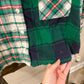Size Medium American Eagle Plaid Loungewear Cropped Buttonup