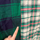 Size Medium American Eagle Plaid Loungewear Cropped Buttonup