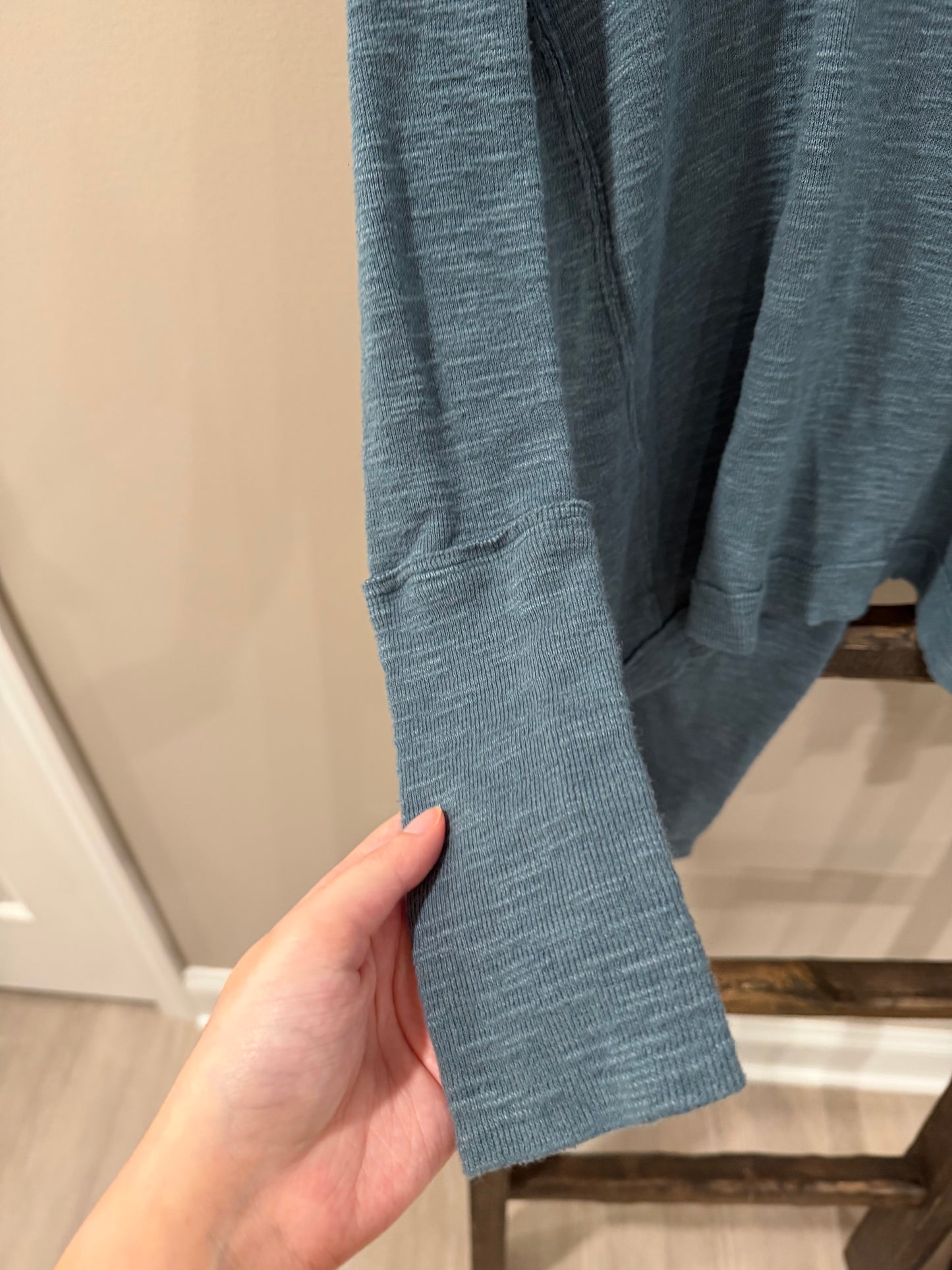 Size XS We The Free Split Teal Back Turtleneck Sweater