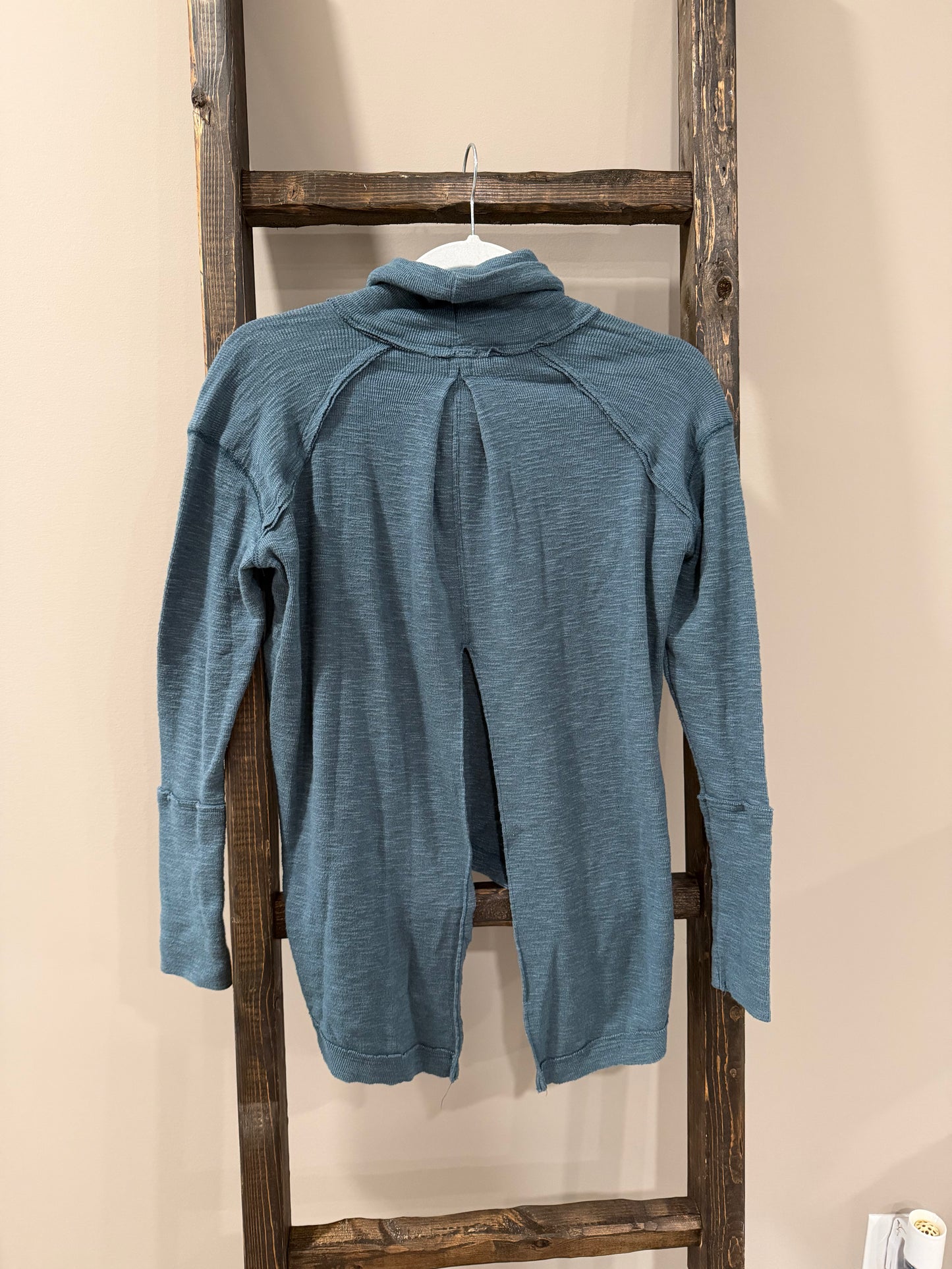 Size XS We The Free Split Teal Back Turtleneck Sweater