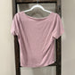 Size Large Madewell Pink Maeve Ribbed Square Neck Crop Top