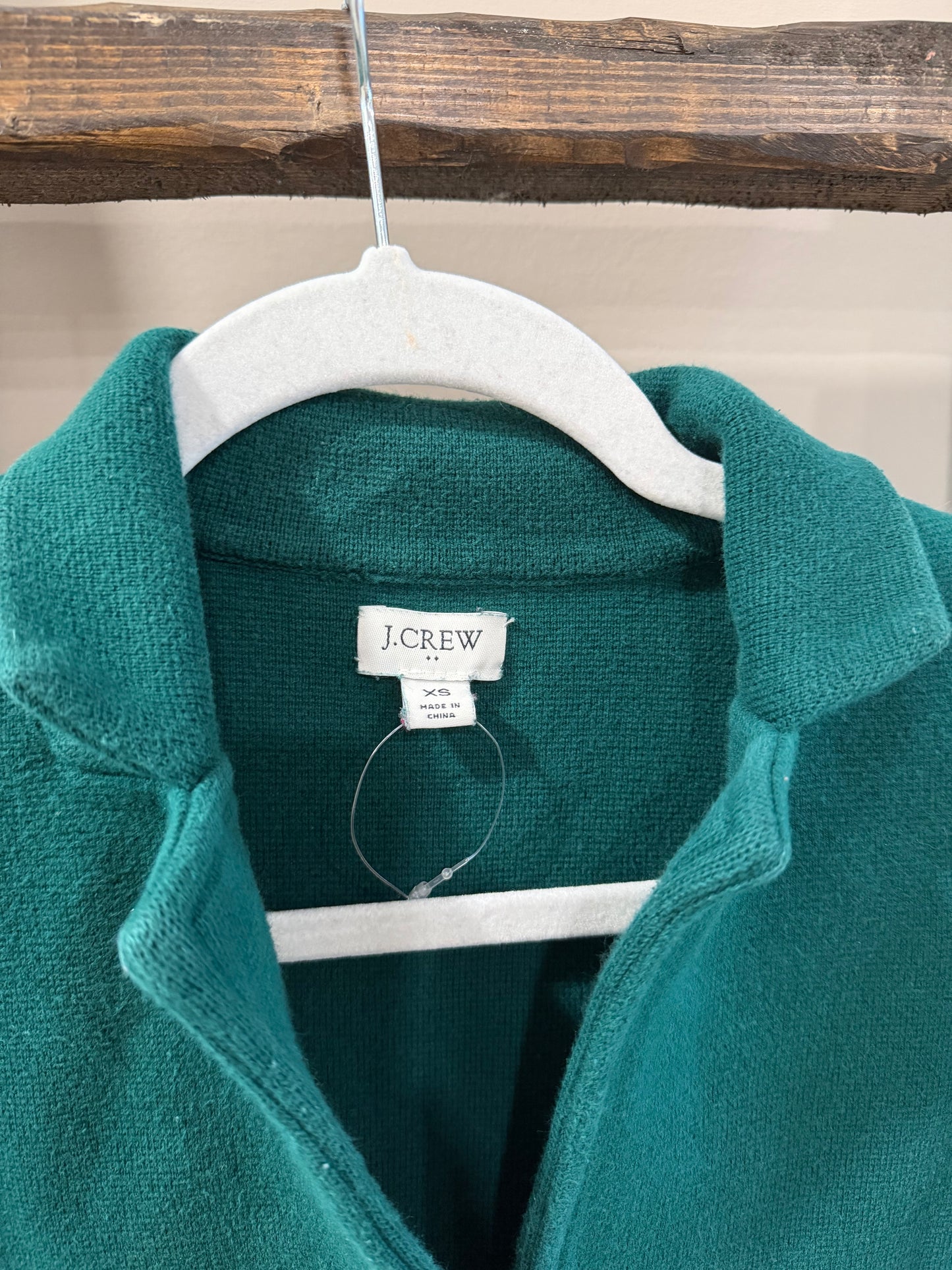 Size XS J Crew Green Sweater Blazer