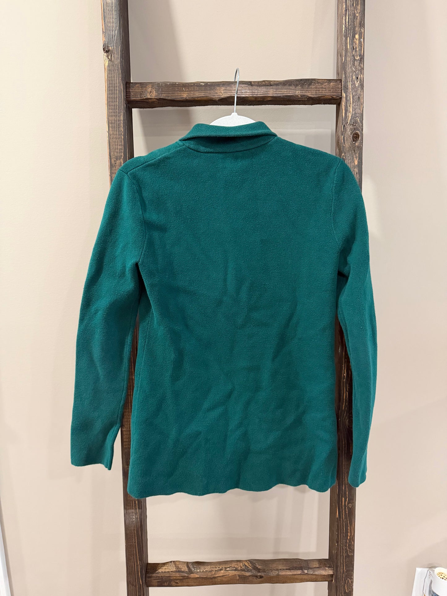 Size XS J Crew Green Sweater Blazer