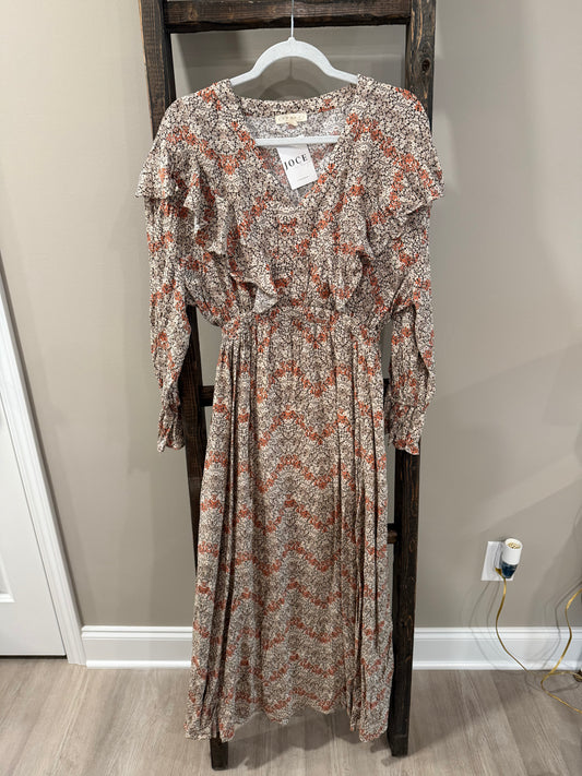 Size Small NWT Promesa Floral Bohemian Cottagecore Prairie Chic Maxi Dress