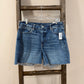Size 14 NWT Old Navy Blue Distressed Denim Shorts With Frayed Hem
