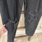 Size 29 Boyish Toby High Rise Rigid Relaxed Tapered Distressed Black Jeans