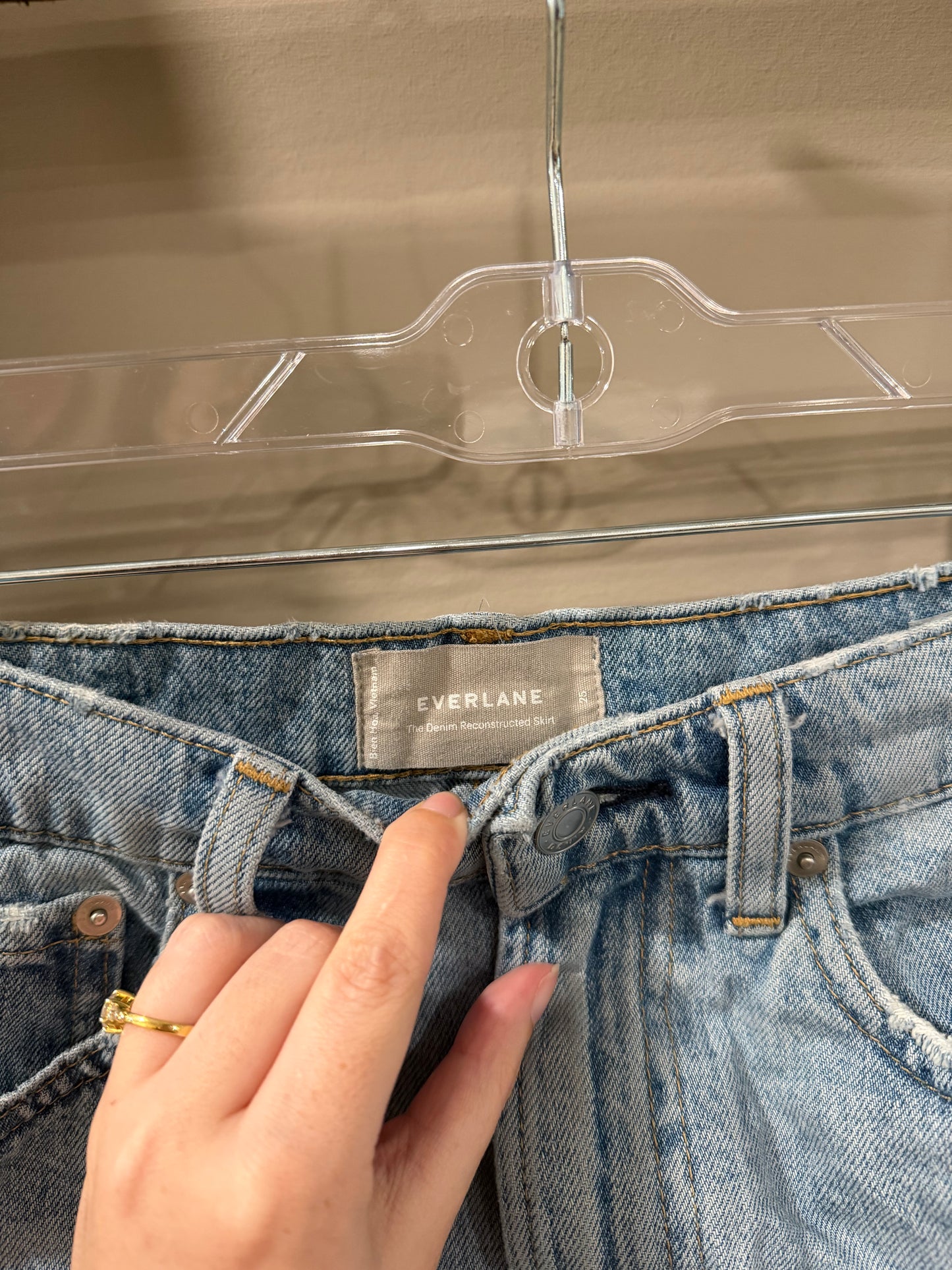 Size 25 Everlane Denim Reconstructed Skirt