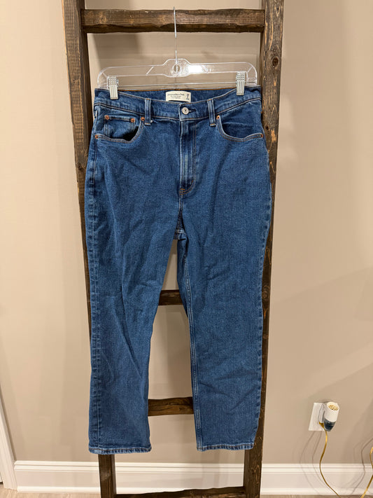 Size 29/8 Abercrombie & Fitch The Ankle Straight Ultra High Rise Denim Jeans