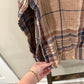 Size Medium Aerie Plaid Brown & Blue Lightweight Flannel