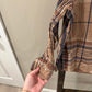 Size Medium Aerie Plaid Brown & Blue Lightweight Flannel