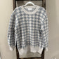 Size 2X Olive + Oak Houndstooth Crewneck Sweater