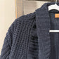 Size Medium POL Black Knit Chunky Cardigan