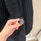 Size Medium POL Black Knit Chunky Cardigan