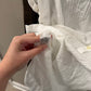 Size Small LOFT White Button Up Blouse With Ruffles &amp; Subtle Verticle Pleating