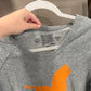 Size Medium Retro Brand Gray Long Sleeve Orange TN Smokey Silhouette Top
