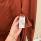 Size Small Old Navy Ribbed Burnt Orange Long Sleeve Midi Dress