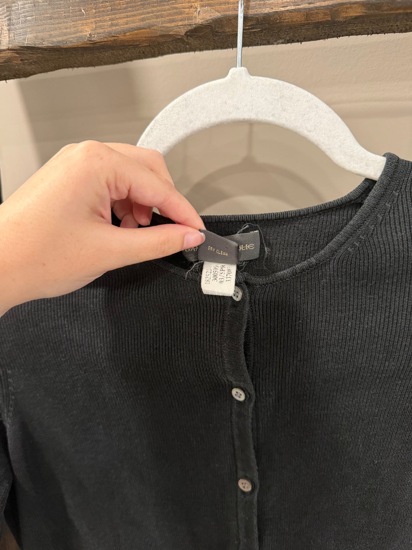 Size XS Banana Republic Black 100% Silk Cardigan