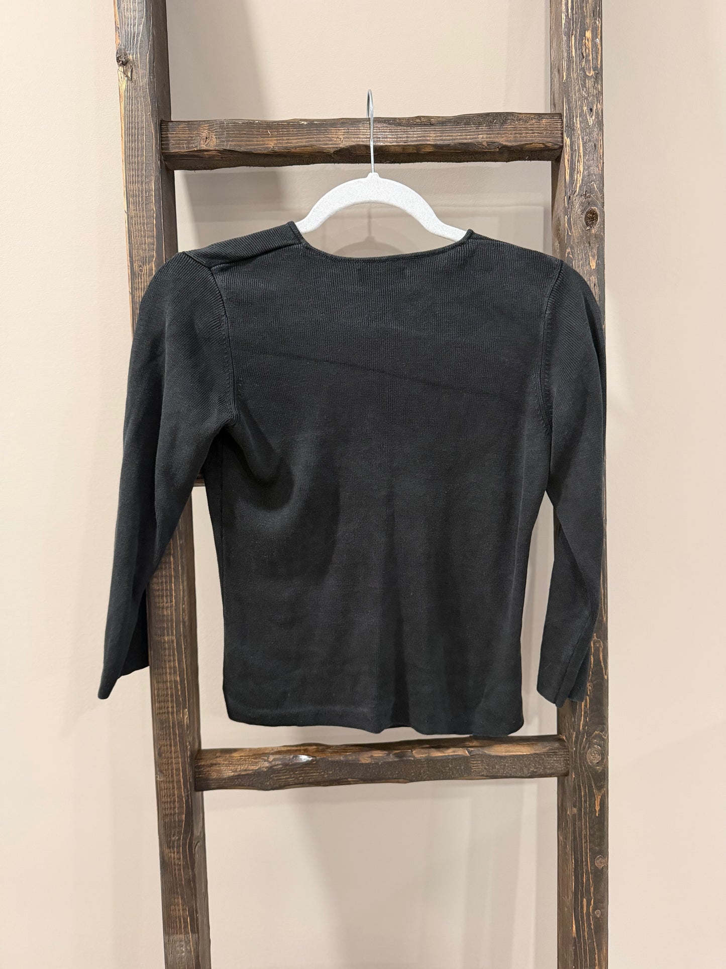 Size XS Banana Republic Black 100% Silk Cardigan