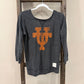 Size Small The Original Retro Brand University of Tennessee Long Sleeve Wide Neck Top