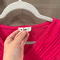 Size Large In Loom Pink Blouse With Lace Trim &amp; Button-Up Front