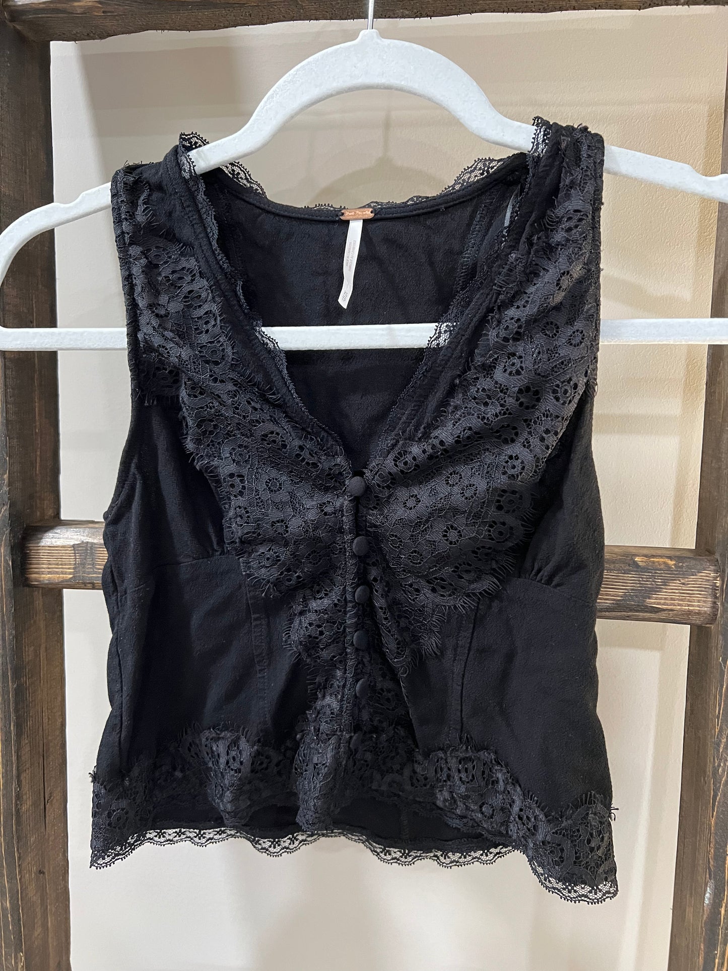 Size XS Free People Lace Trim Tank