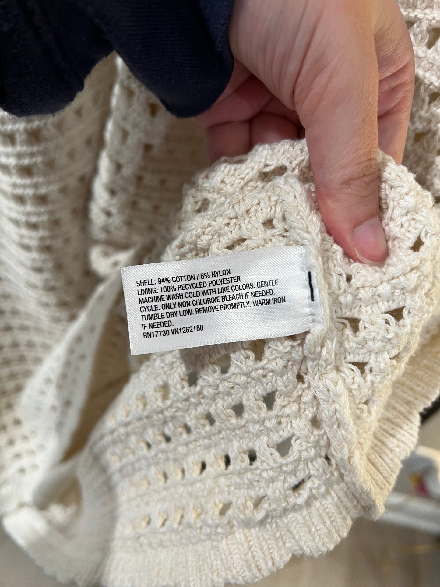 Size XS Universal Thread Open Knit Crochet Dress