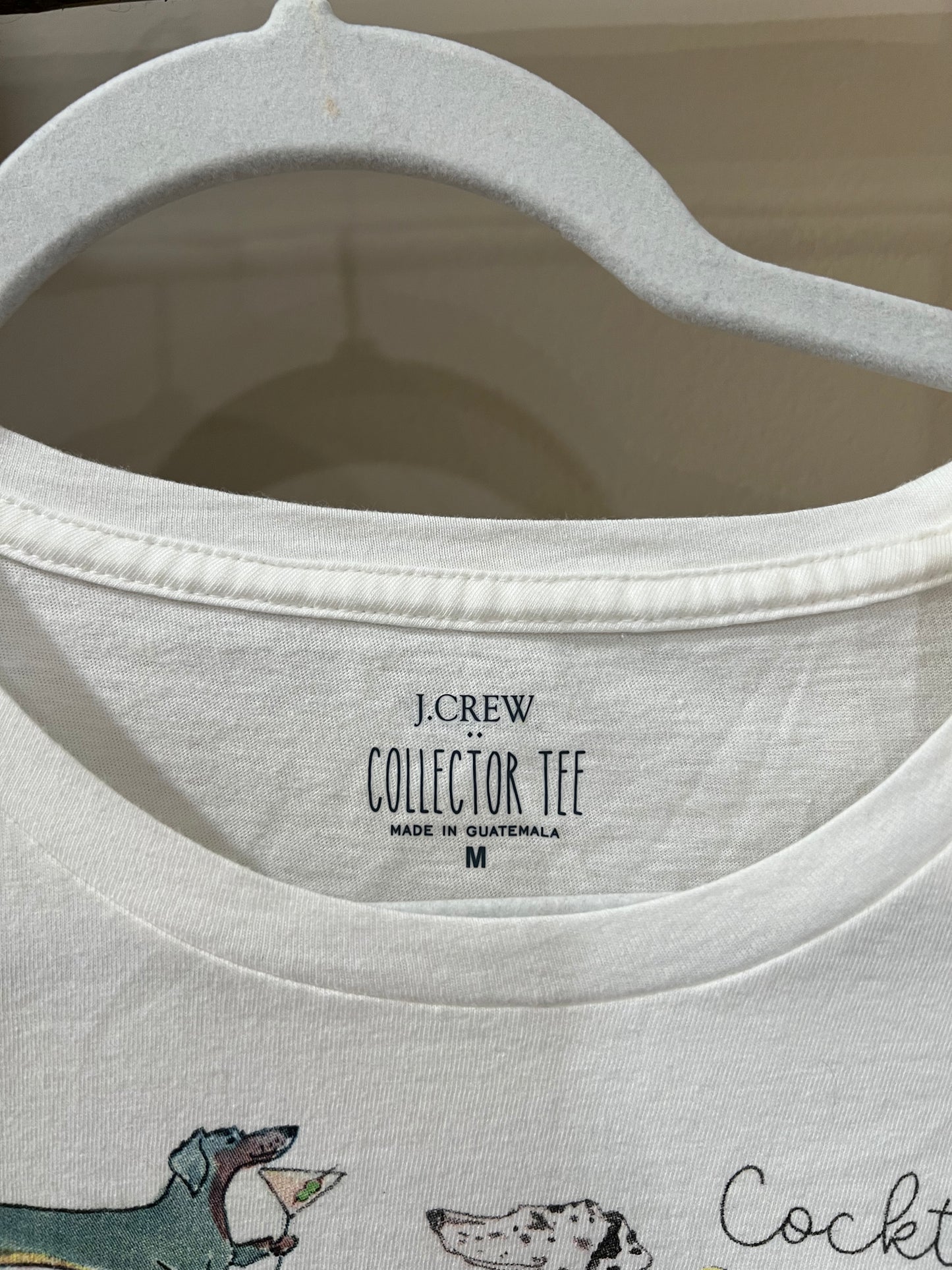 Size Medium J Crew Cocktail Hour Dog Tee