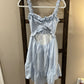 Size Medium Peach Love Gingham Cut Out Dress