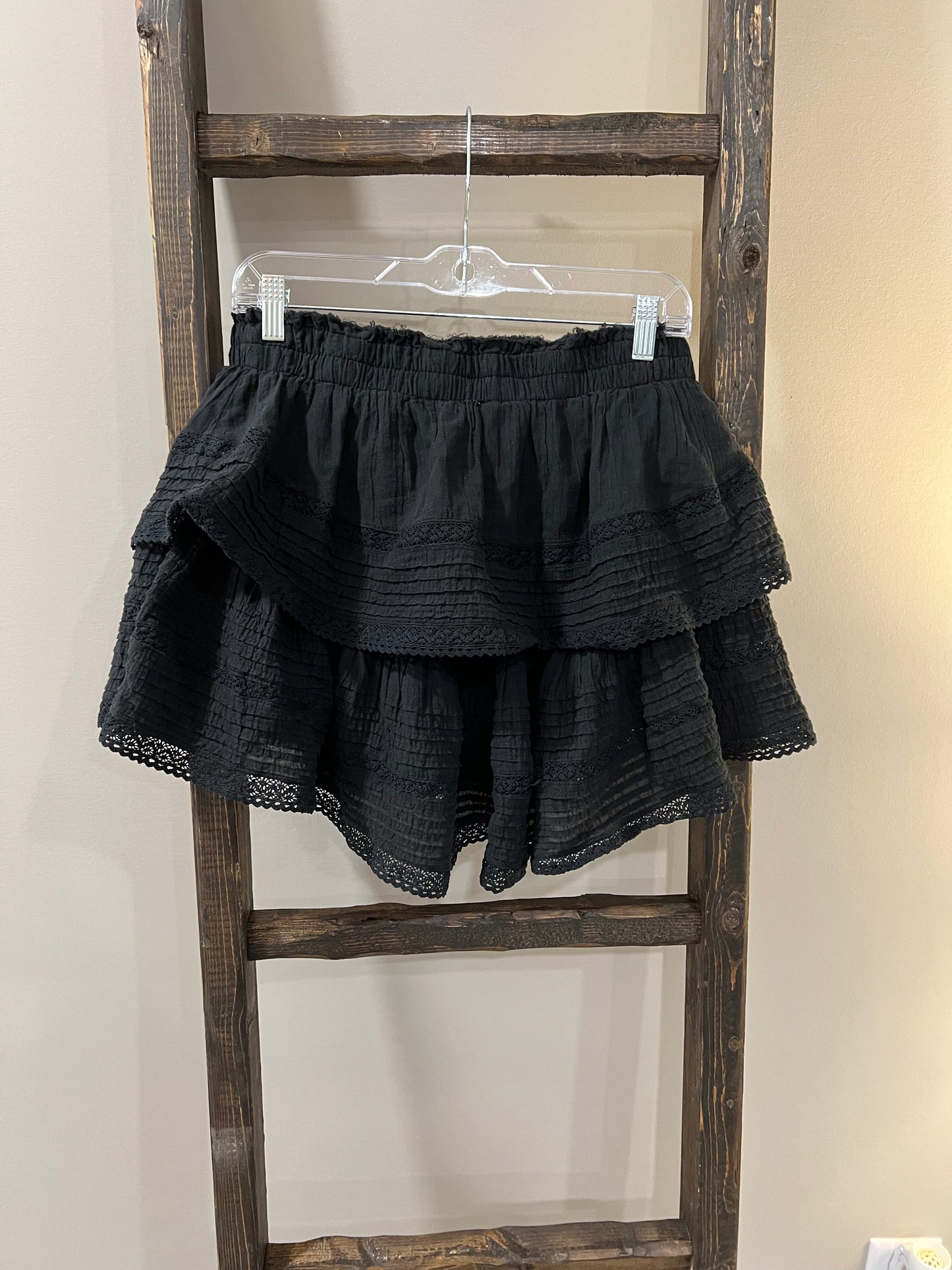 Size Large Aerie Black Lace Mini Skirt