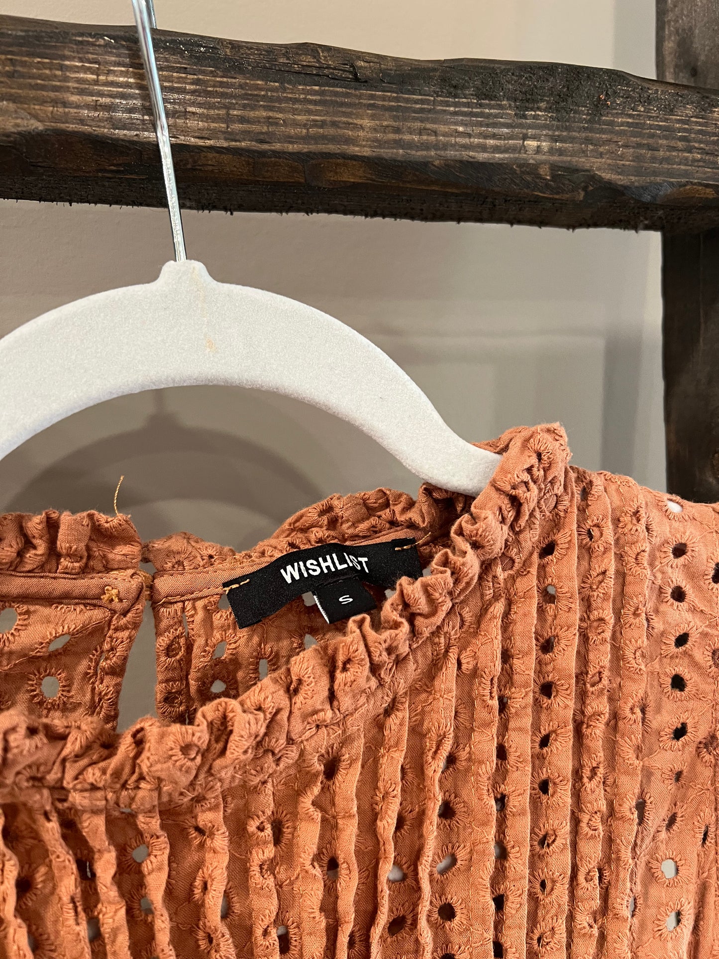 Size Small Wishlist Brown Eyelet Dress