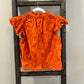 Size Small Jennifer & Grace Orange Eyelet Top